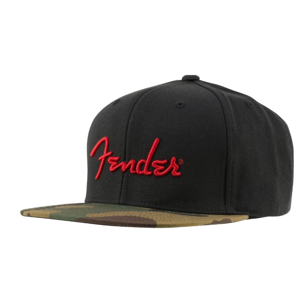 Fender Guitar Camo Flatbill Hat, Camo, Musician Guitar Music, NWT